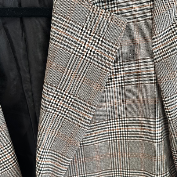 Zara grey checked blazer - Picture 2 of 2